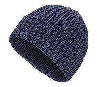 Weiche Damen & Herren Alpaka Mütze aus 100% Alpaka Wolle in 10 Farben - Hochwertige Winter Strickmütze/Beanie Wollmütze von HansaFarm, Dunkelblau - HF236, Einheitsgröße