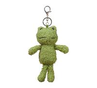 Weiche Frosch-Frosch-Tasche, niedlicher Schlüsselanhänger für Geldbörse, grüne Froschtasche, Plüsch-Frosch-Schlüsselanhänger, bezaubernder Frosch-Schlüsselanhänger, Autoschlüsselanhänger, gefüllter