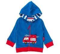 Weiche Kapuzenjacke Feuerwehr-Applikation blau 86