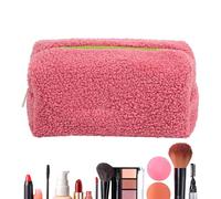 Weiche Make-up-Tasche - Große Kapazität Reise-Kosmetiktasche mit Reißverschlussfächern, tragbarer schützender Beauty-Organizer | Kulturbeutel für Damen, Mad, Rosa, riferimento alla