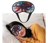 Weiche Schlafmaske, bequem, verdunkelnd, Augenmaske mit verstellbarem Riemen, abstrakt, bunt, Oktopus, Augenschatten, Abdeckung für Damen und Herren, tiefe Erholung, Reisen, Arbeit, Zuhause