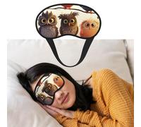 Weiche Schlafmaske, bequem, verdunkelnd, Augenmaske mit verstellbarem Riemen, Eulen, Vögel, Augenschutz, Abdeckung für Damen und Herren, tiefe Erholung, Reisen, Arbeit, Zuhause