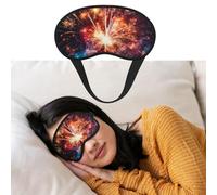 Weiche Schlafmaske, bequem, verdunkelnd, Augenmaske mit verstellbarem Riemen, Explosion, Feuerwerk, Augenschutz, Abdeckung für Damen und Herren, tiefe Erholung, Reisen, Arbeit, Zuhause