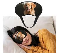 Weiche Schlafmaske, bequem, verdunkelnd, Augenmaske mit verstellbarem Riemen, Golden Retriever, Hunde-Augenschatten, Abdeckung für Damen und Herren, tiefe Erholung, Reisen, Arbeit, Zuhause