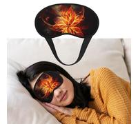 Weiche Schlafmaske, bequeme Verdunkelungs-Augenmaske mit verstellbarem Riemen, abstrakte Feuerblumen, Augenschattenabdeckung für Damen und Herren, tiefe Erholung, Reisen, Arbeit, Zuhause
