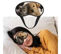 Weiche Schlafmaske, bequeme Verdunkelungs-Augenmaske mit verstellbarem Riemen, Augenschutz für Katzen und Hunde, für Damen und Herren, tiefe Erholung, Reisen, Arbeit, Zuhause