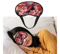 Weiche Schlafmaske, bequeme Verdunkelungs-Augenmaske mit verstellbarem Riemen, Girlanden, schöne Blumen, Augenschattenabdeckung für Damen und Herren, tiefe Erholung, Reisen, Arbeit, Zuhause