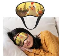 Weiche Schlafmaske, bequeme Verdunkelungs-Augenmaske mit verstellbarem Riemen, Huhn, Küken, Augenschattenabdeckung für Damen und Herren, tiefe Erholung, Reisen, Arbeit, Zuhause