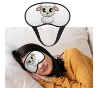 Weiche Schlafmaske, bequeme Verdunkelungs-Augenmaske mit verstellbarem Riemen, Lamm-Augenschutz, für Damen und Herren, tiefe Erholung, Reisen, Arbeit, Zuhause