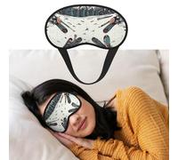 Weiche Schlafmaske, bequeme Verdunkelungs-Augenmaske mit verstellbarem Riemen, Skifahren, mit Zahnrad-Set, Augenschattenabdeckung für Damen und Herren, tiefe Erholung, Reisen, Arbeit, Zuhause