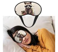 Weiche Schlafmaske, bequeme Verdunkelungs-Augenmaske mit verstellbarem Riemen, Waschbär-Augenschutz, Abdeckung für Damen und Herren, tiefe Erholung, Reisen, Arbeit, Zuhause