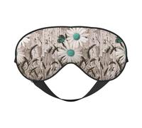 Weiche Schlafmaske mit Gänseblümchen, verstellbarer Riemen, lichtblockierend, wendbar, bequeme Nachtmaske