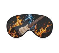 Weiche Verdunkelungs-Augenmaske für E-Gitarre, Musik, Reisen, Augenschutz, kein Augendruck, super leicht, seidig, weiche Augenbinde mit verstellbarem Riemen, für Damen und Herren