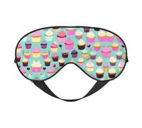 Weiche Verdunkelungs-Augenmaske mit Cupcake-Motiv, Reise-Augenmaske, Seitenschläfer-Augenabdeckungen, Schlaf-Augenmaske für Männer und Frauen
