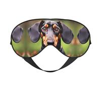 Weiche Verdunkelungs-Augenmaske mit Dackel-Motiv, Reise-Augenmaske, Seitenschläfer-Augenabdeckung, Schlaf-Augenmaske für Männer und Frauen