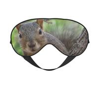 Weiche Verdunkelungs-Augenmaske mit Eichhörnchen-Motiv, Reise-Augenmaske, Seitenschläfer-Augenabdeckung, Schlaf-Augenmaske für Männer und Frauen