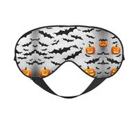 Weiche Verdunkelungs-Augenmaske mit Halloween-Motiv und fliegenden Fledermäusen, Reise-Augenmaske, Seitenschläfer-Augenabdeckungen, Schlaf-Augenmaske für Männer und Frauen