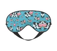Weiche Verdunkelungs-Augenmaske mit Kuh-Druck, Reise-Augenmaske, Seitenschläfer-Augenabdeckungen, Schlaf-Augenmaske für Männer und Frauen