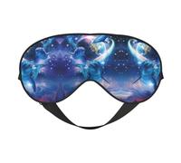 Weiche Verdunkelungs-Augenmaske, Motiv: Olfine im Weltraum, Reise-Augenmaske, Seitenschläfer-Augenabdeckungen, Schlaf-Augenmaske für Männer und Frauen