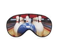 Weiche Verdunkelungs-Schlaf-Augenmaske, Bowling-Reise-Augenabdeckungen, kein Augendruck, superleicht, seidig, weiche Augenbinde mit verstellbarem Riemen, für Damen und Herren