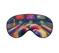 Weiche Verdunkelungs-Schlaf-Augenmaske, Bowlingkugeln, Reiseaugenabdeckung, kein Augendruck, super leicht, seidig, weiche Augenbinde mit verstellbarem Riemen, für Damen und Herren