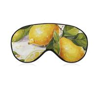 Weiche Verdunkelungs-Schlaf-Augenmaske, Früchte, Zitrone, Reiseaugenabdeckung, kein Augendruck, super leicht, seidig, weiche Augenbinde mit verstellbarem Riemen, für Damen und Herren