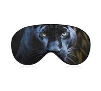 Weiche Verdunkelungs-Schlaf-Augenmaske Panther mit blauen Augen, Reiseaugenabdeckungen, kein Augendruck, super leicht, seidig, weiche Augenbinde mit verstellbarem Riemen, für Damen und Herren