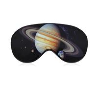 Weiche Verdunkelungs-Schlaf-Augenmaske, Planet, Jupiter, Reise-Augenabdeckung, kein Augendruck, superleicht, seidig, weiche Augenbinde mit verstellbarem Riemen, für Damen und Herren