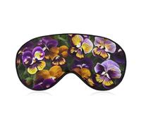 Weiche Verdunkelungs-Schlaf-Augenmaske, Stiefmütterchen, Perfektion, Reise-Augenabdeckung, kein Augendruck, superleicht, seidig, weiche Augenbinde mit verstellbarem Riemen, für Damen und Herren