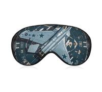 Weiche Verdunkelungsaugenmaske Air Force Fighter Jet Travel Eye Covers Zero Eye Pressure Super Lightweight Silky Soft Blindfold with Adjustable Strap for Women Men