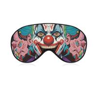 Weiche Verdunkelungsaugenmaske, Clowns, Reiseaugenabdeckung, kein Augendruck, super leicht, seidig, weiche Augenbinde mit verstellbarem Riemen, für Damen und Herren