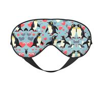 Weiche Verdunkelungsaugenmaske mit Aufschrift "I Love Penguins", Reise-Augenmaske, Seitenschläfer-Augenabdeckung, Schlaf-Augenmaske für Männer und Frauen