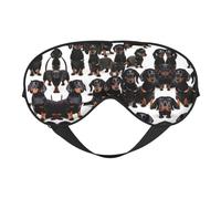 Weiche Verdunkelungsaugenmaske mit Dackel-Motiv, Reise-Augenmaske, Seitenschläfer-Augenabdeckung, Schlaf-Augenmaske für Männer und Frauen