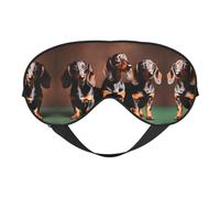Weiche Verdunkelungsaugenmaske mit Dackel-Motiv, Reise-Augenmaske, Seitenschläfer-Augenabdeckungen, Schlaf-Augenmaske für Männer und Frauen