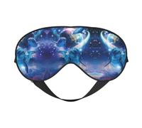 Weiche Verdunkelungsaugenmaske mit Galaxie-Delfinen, Reise-Augenmaske, Seitenschläfer-Augenabdeckungen, Schlaf-Augenmaske für Männer und Frauen