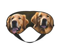Weiche Verdunkelungsaugenmaske mit Golden Retriever-Druck, Reise-Augenmaske, Seitenschläfer-Augenabdeckungen, Schlaf-Augenmaske für Männer und Frauen