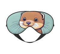 Weiche Verdunkelungsaugenmaske mit niedlichem Otter-Motiv, Reise-Augenmaske, Seitenschläfer-Augenabdeckungen, Schlaf-Augenmaske für Männer und Frauen