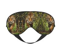 Weiche Verdunkelungsaugenmaske mit Tiger-Motiv im Dschungel, Reise-Augenmaske, Seitenschläfer-Augenabdeckungen, Schlaf-Augenmaske für Männer und Frauen