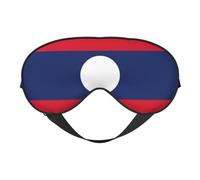 Weiche Verdunkelungsaugenmaske, Motiv: Flagge von Laos, Reise-Augenmaske, Seitenschläfer-Augenabdeckungen, Schlaf-Augenmaske für Männer und Frauen