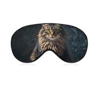 Weiche Verdunkelungsaugenmaske, niedliche und schöne Katzen-Reiseaugenabdeckung, kein Augendruck, super leicht, seidig, weiche Augenbinde mit verstellbarem Riemen, für Damen und Herren