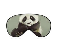 Weiche Verdunkelungsaugenmaske, niedlicher kleiner Panda, Reiseaugenabdeckung, kein Augendruck, super leicht, seidig, weiche Augenbinde mit verstellbarem Riemen, für Damen und Herren