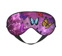 Weiche Verdunkelungsaugenmaske, Reise-Augenmaske, Seitenschläfer-Augenabdeckungen, Schlaf-Augenmaske für Männer und Frauen, Lila