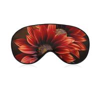 Weiche Verdunkelungsaugenmaske, rote Sonnenblume, Reiseaugenabdeckung, kein Augendruck, super leicht, seidig, weiche Augenbinde mit verstellbarem Riemen, für Damen und Herren