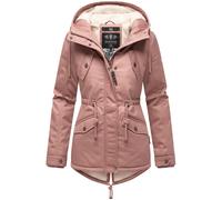 MARIKOO Damen warme Winterjacke mit kuscheliger Verstellbarer Kapuze Manolya Terracotta Gr. L