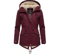 Winterjacke MARIKOO "Manolya", Damen, Gr. M (38), rot (weinrot), Oberstoff: 100% Baumwolle. Futter: 100% Polyester. Wattierung: 100% Polyester. Ärmelfutter: 100% Polyester, figurbetont Po-bedeckend, h