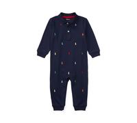 Weicher Baumwoll-Strampler mit Polo Pony 9 MON Blue