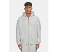 weicher Bazix Republiq Herren Hoodie Reißverschluss Kapuze mit Baumwolle Grau L