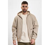 Sweatjacke DROPSIZE "Dropsize Herren Super Heavy Blank Zip-Hoodie", Herren, Gr. L, grau (stone), 70% Baumwolle, 30% Polyester, unifarben, Langarm, Sweatjacken (10747225-L) stone