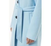 Weicher Blazer-Mantel im Relaxed Fit mit Gürtel und Logo-Detail blau S