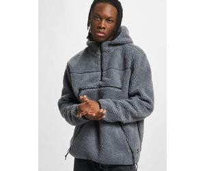 weicher Brandit Herren Hoodie Reißverschluss Fleece Grau L